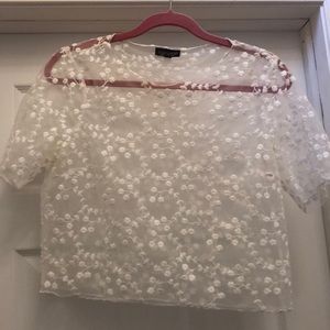 Topshop Lace Crop Top